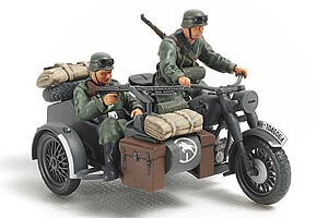 32578 Tamiya 1/48 German Bike & Sidecar 32578 - Image 1
