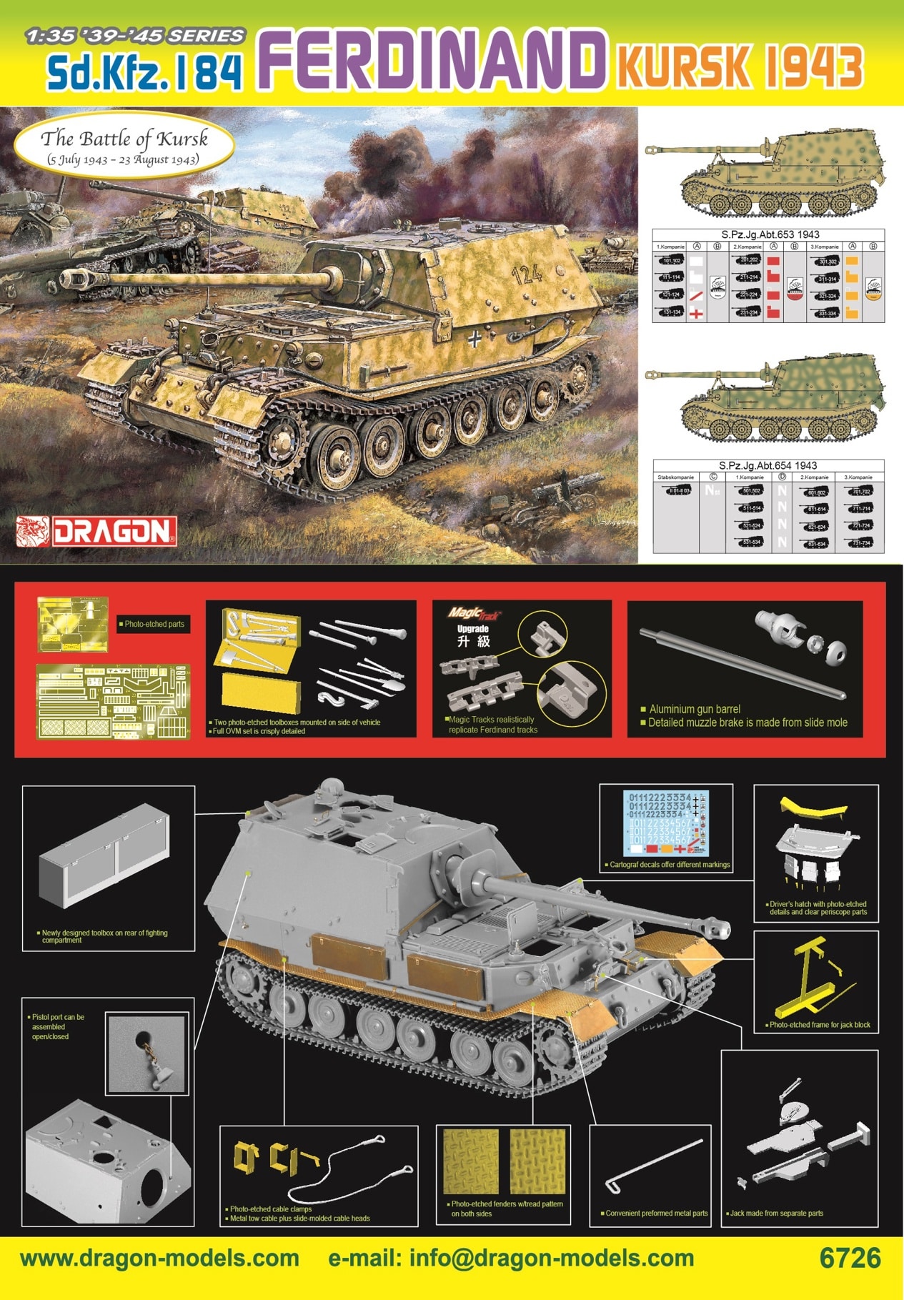 D6726_6726 Dragon 1/35 Sd.Kfz.184 Ferdinand (the Battle of Kursk) D6726 - Image 1