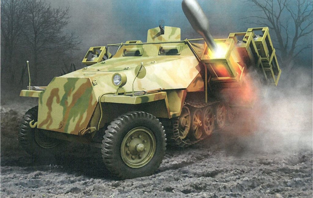 d6861_1 Dragon 1/35 Sd.Kfz.251 Ausf D With 28/32M D6861 - Image 1