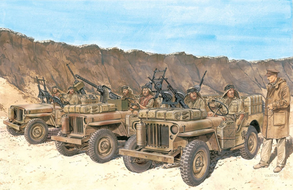 d6931_1 Dragon SAS DESERT RAIDERS 3 VEHIC w/COMMANDER & CREWS (SAS 80th ANNIV) D6931 - Image 1