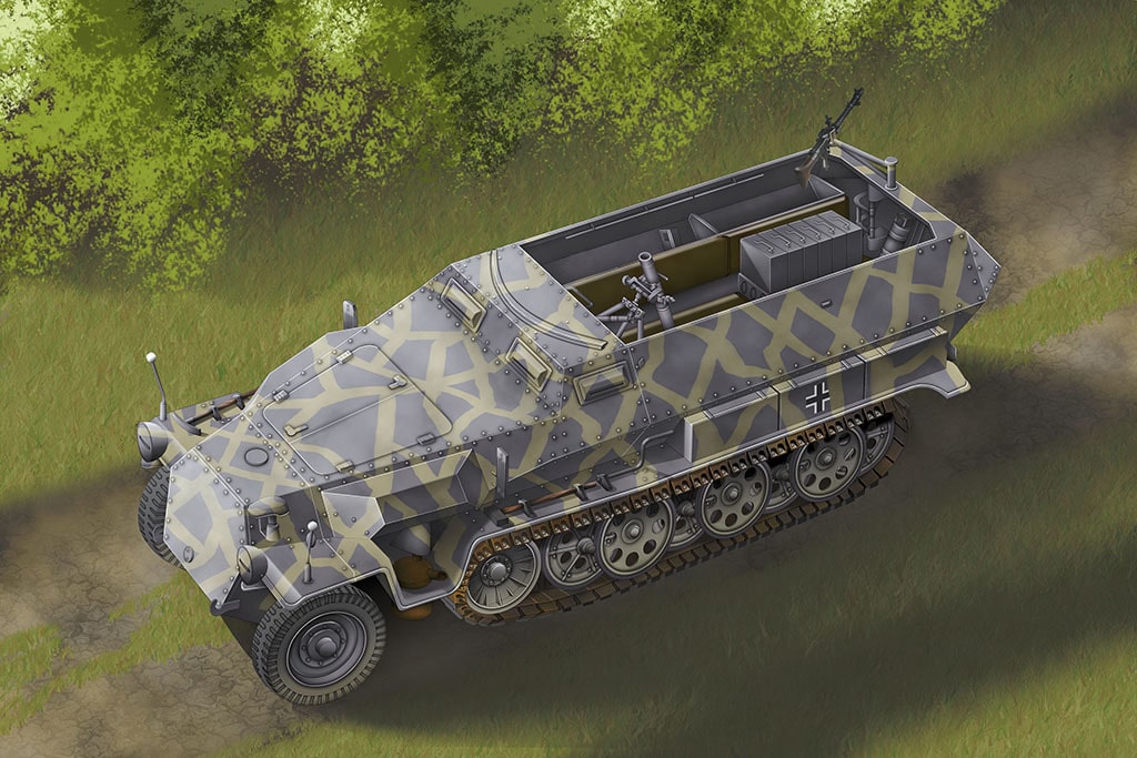 d7308_1 Dragon 1/72 Sdkfz 251/2 Ausf C Rivetted D7308 - Image 1