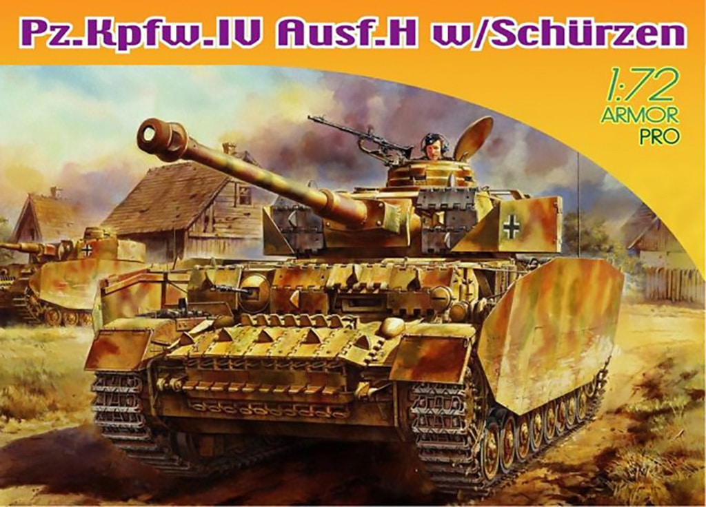 d7497_1 Dragon 1/72 PZ KPFW IV Ausf H W/Schurzen D7497 - Image 1