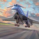 Zvezda Tu-144 Supersonic civilian aircraft Z7045