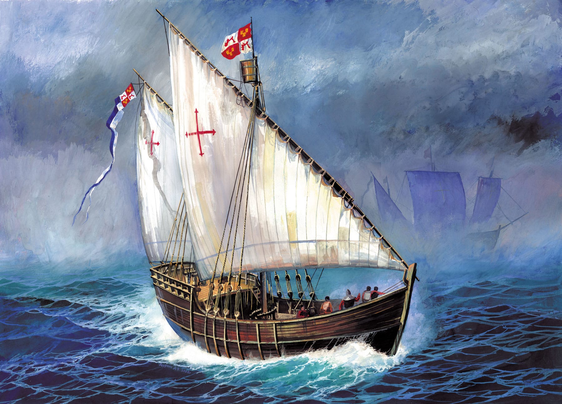 z9005_1 Zvezda 1/100 Caravel "Nina" Z9005 - Image 1