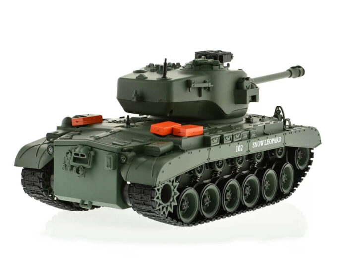 Brother Tank RC Tank 1/18th USA M26 Pershing 'Snow Leopard' Green BT-814 - Image 7