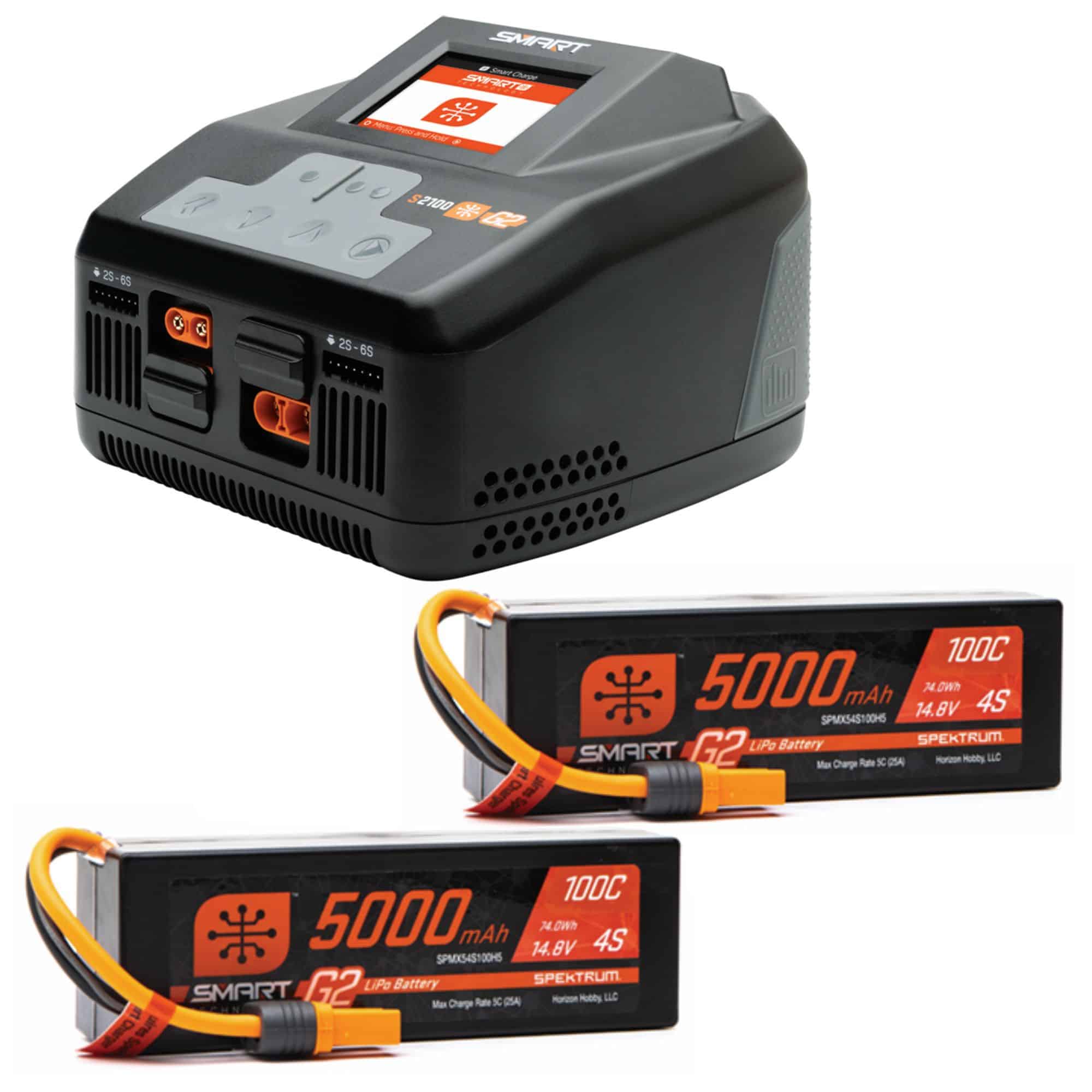 O-SPMXPSS850I Spektrum Smart Powerstage 8S Surface Bundle: 2x G2 5000mAh 4S LiPo SPMXPSS850I - Image 1