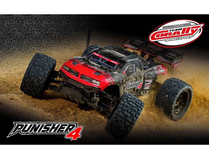Corally Punisher 4 Brushless 4S Basher Truck RTR Red C-00292-R - Image 42