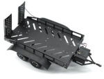 Fastrax Dual-Axle Trailer W/Ramps & Leds (1/12th or 1/18th) Black FAST2372MBK