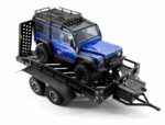 Fastrax Dual-Axle Trailer W/Ramps & Leds (1/12th or 1/18th) Black FAST2372MBK - Image 9