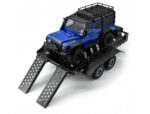 Fastrax Dual-Axle Trailer W/Ramps & Leds (1/12th or 1/18th) Black FAST2372MBK - Image 12