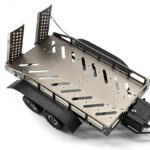 Fastrax Dual-Axle Trailer W/Ramps & Leds (Med 1/12th or 1/18th) Titanium FAST2372MT