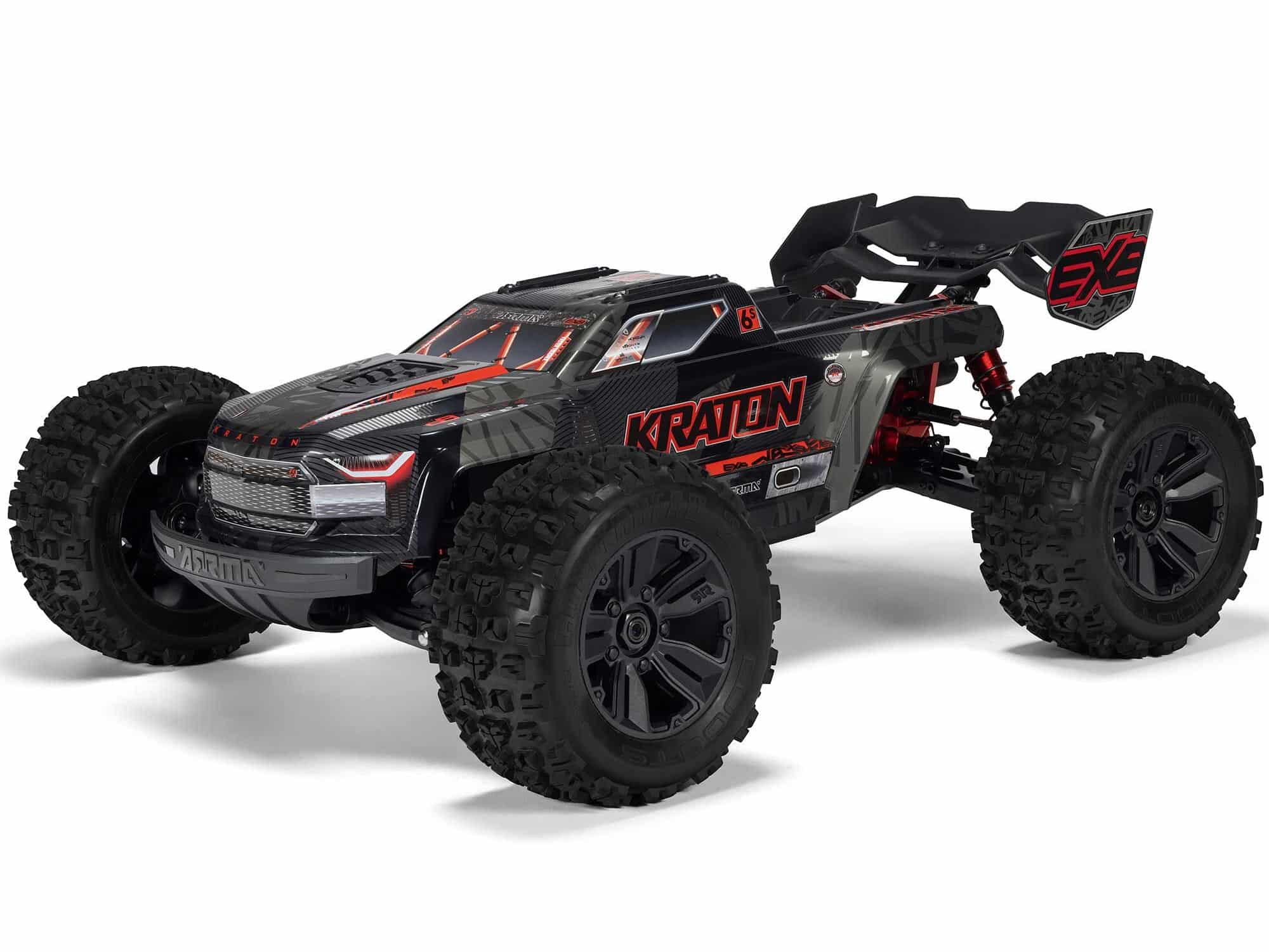 C-ARA8708V6T1 Arrma 1/8th Kraton 6S EXB 4X4 RTR Speed Monster Truck Black ARA8708V6T1 - Image 1