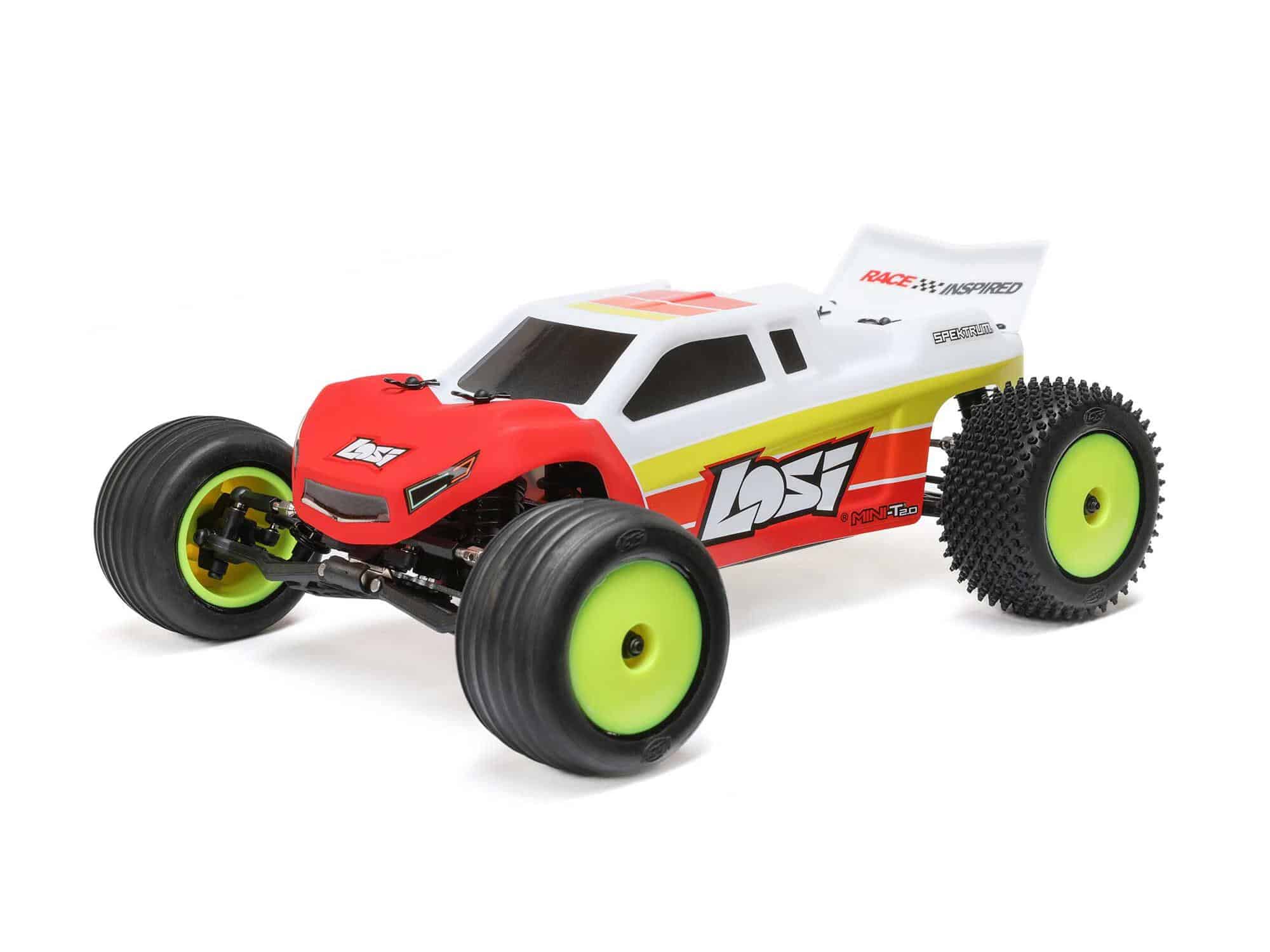 C-LOS-1056T1 Losi 1/18 Mini-T 2.0 V2 2WD Stadium Truck Brushless RTR Red LOS-1056T1 - Image 1
