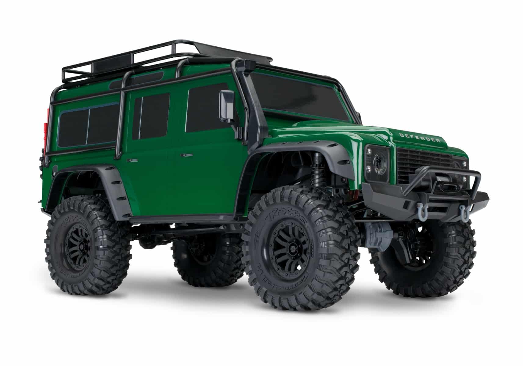 82256-4-defender-3qtr-front-grn_2 Traxxas TRX-4 Land Rover Defender 110 (clipless shell) TRX4 Green TRX82256-4-GRN - Image 1