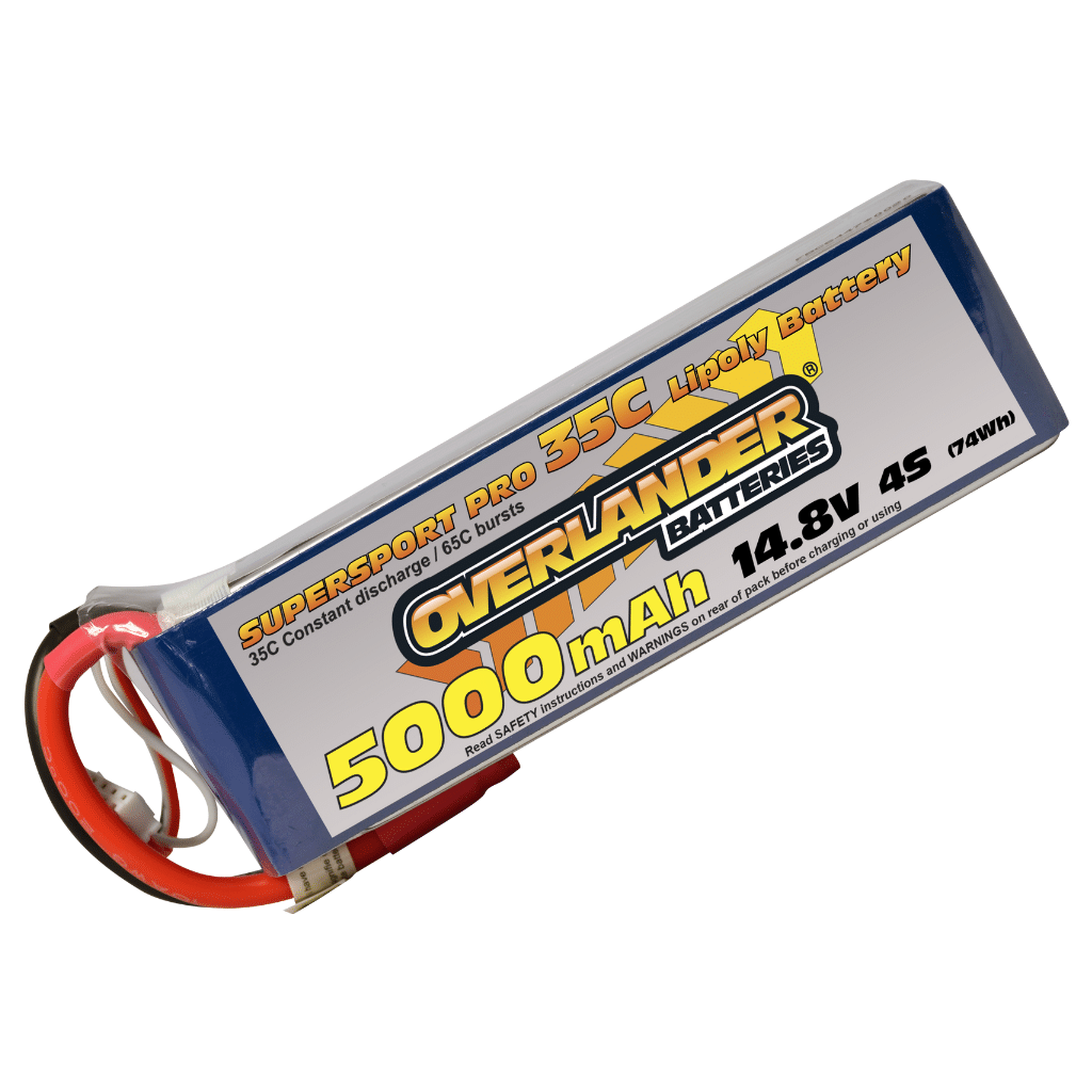 Overlander-Batteries-5000mAh-4S-35C-Supersport-Pro-LiPo-for-RC-Models Overlander LiPo 14.8v 4s 5000mAh 35C Supersport Pro 2578 - Image 1