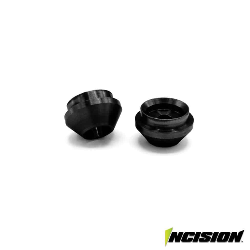irc00460_1 Vanquish Incision Lower Shock Cup Black (pr) IRC00460 - Image 1