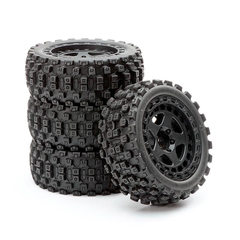 FTAR070BK Fastrax Arrma Grom Wheel/Tyre 1/18 Set (4Pc) FTAR070BK - Image 1