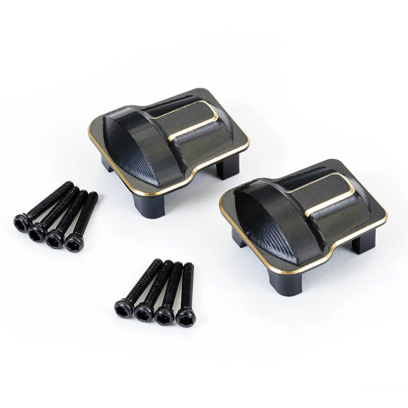 FTTX464 Fastrax TRX-4M Black Brass Portal Axle Covers (2) FTTX464 - Image 1