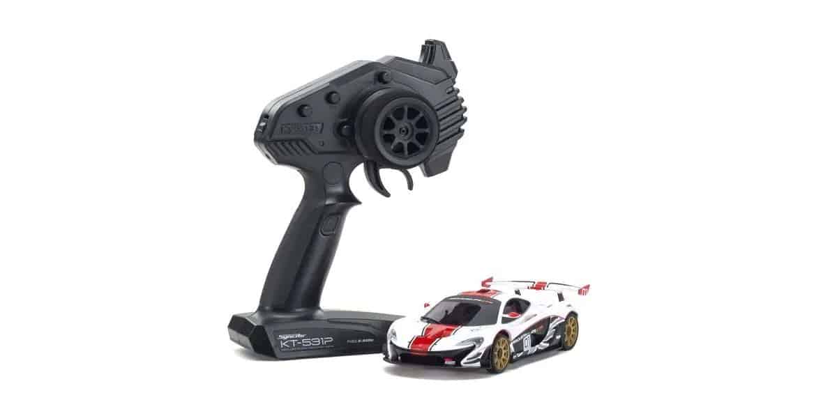 k.32324WR Kyosho Mini-Z RWD MR-03 McLaren P1 GTR White/Red 32324WR - Image 1