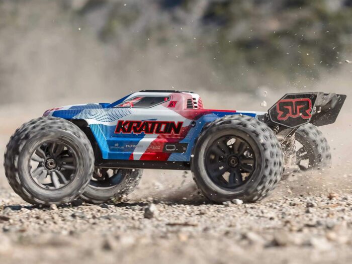 Arrma 1/8th KRATON 6S V6 4X4 BLX Speed Monster Truck RTR Blue/Red ARA8608V6T4 - Image 6