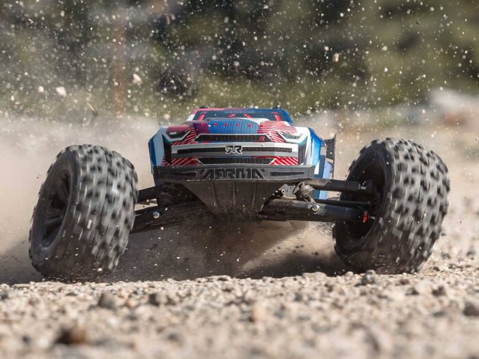 Arrma 1/8th KRATON 6S V6 4X4 BLX Speed Monster Truck RTR Blue/Red ARA8608V6T4 - Image 5