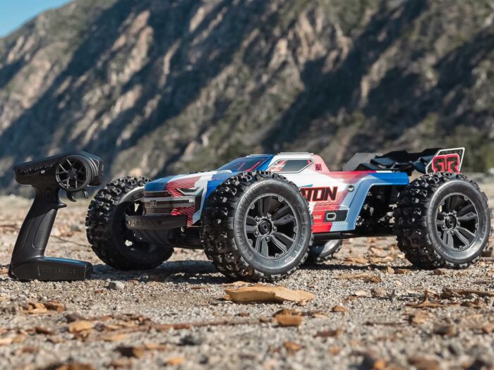 Arrma 1/8th KRATON 6S V6 4X4 BLX Speed Monster Truck RTR Blue/Red ARA8608V6T4 - Image 8