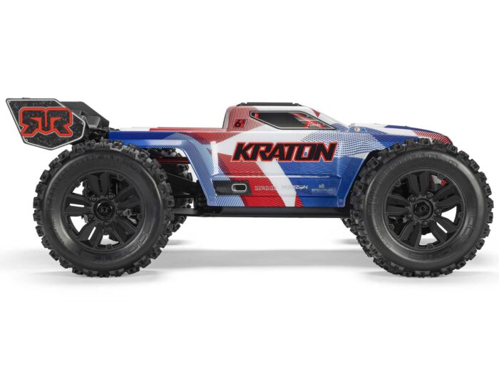 Arrma 1/8th KRATON 6S V6 4X4 BLX Speed Monster Truck RTR Blue/Red ARA8608V6T4 - Image 22