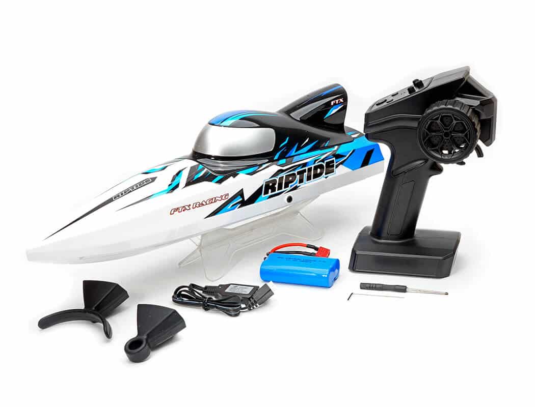 FTX0780B-gallery7 FTX Riptide Turbojet Brushless R/C Speed boat 41cm BLUE FTX0780B - Image 1