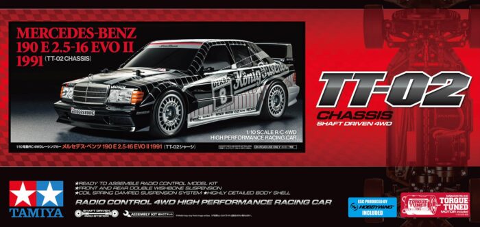 Tamiya TT02 Mercedes-Benz 190 E 2.5-16 EVO II 1991 TT-02 58752 - Image 3