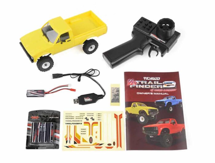 RC4WD 1/24 Trail Finder 2 RTR W/ Mojave II Hard Body Set (Yellow) Z-RTR0051 - Image 6