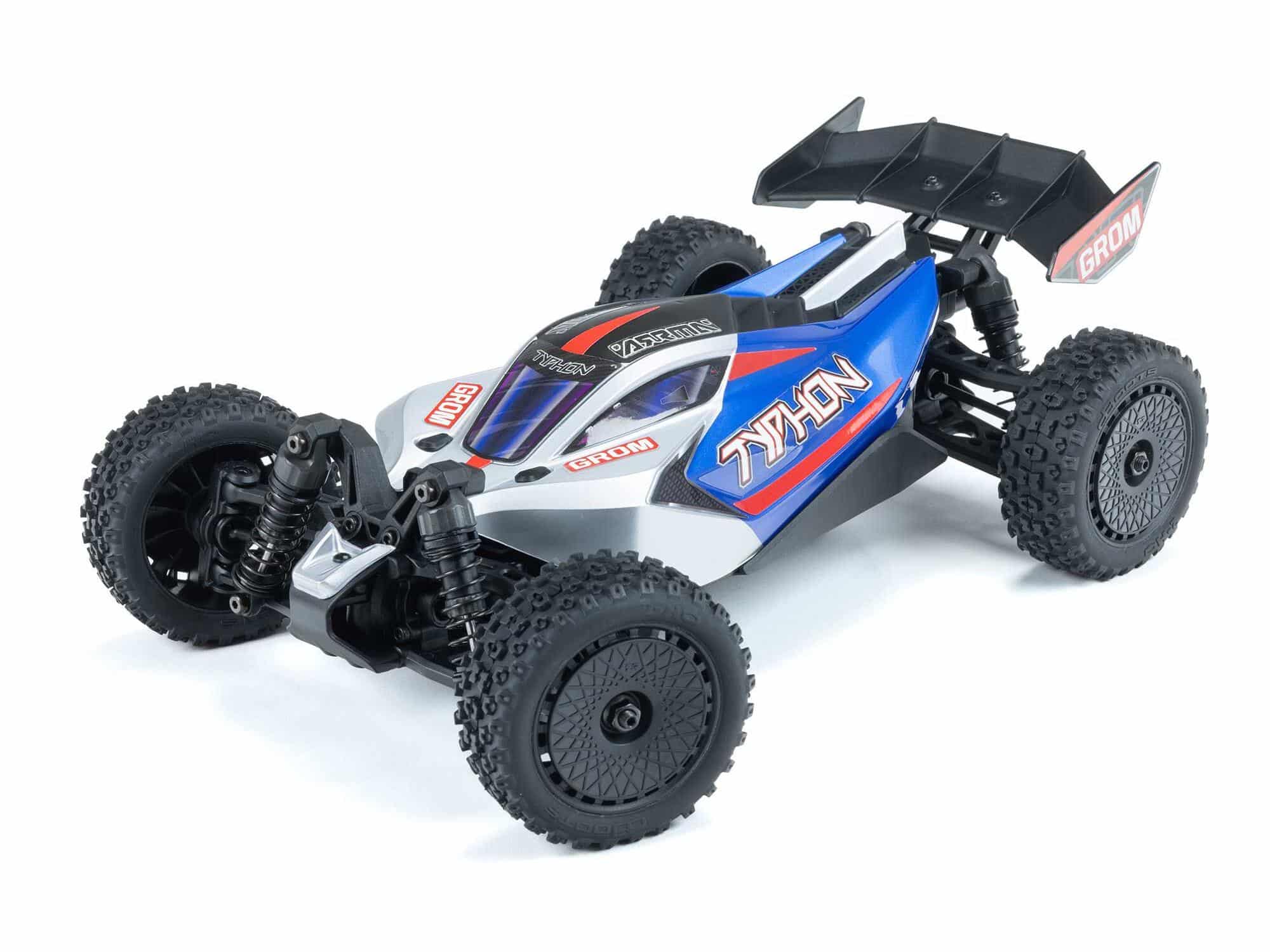 C-ARA2106T1 Arrma Typhon GROM 4WD Buggy 1/18th RTR Blue ARA2106T1 - Image 1