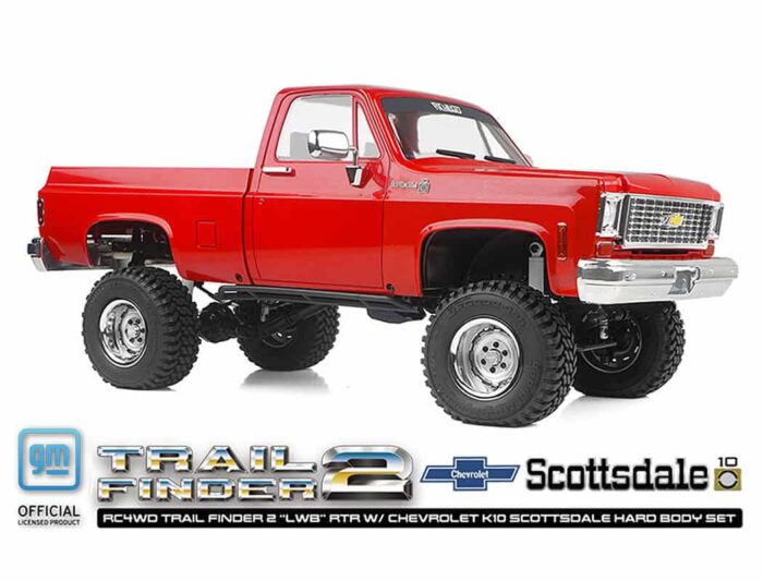 RC4WD Trail Finder 2 lwb RTR Chevrolet K10 Hard Body Red Z-RTR0066 - Image 7