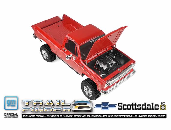RC4WD Trail Finder 2 lwb RTR Chevrolet K10 Hard Body Red Z-RTR0066 - Image 9