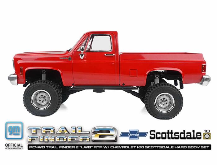 RC4WD Trail Finder 2 lwb RTR Chevrolet K10 Hard Body Red Z-RTR0066 - Image 13