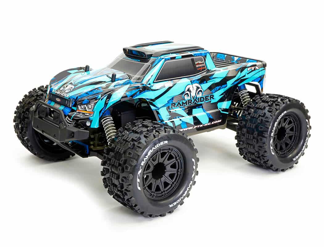 FTX5499SB-gallery1 FTX Ramraider 1/10th Brushed Monster Truck RTR Sky/Blue FTX5499SB - Image 1