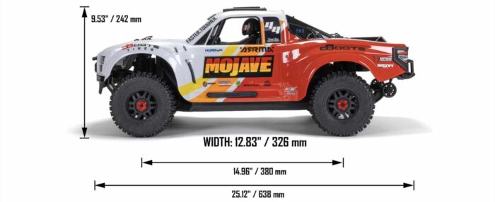 Arrma 1/8th Mojave 4x4 4S BLX Centre Diff Desert Truck RTR Blue ARA4404T2 - Image 27