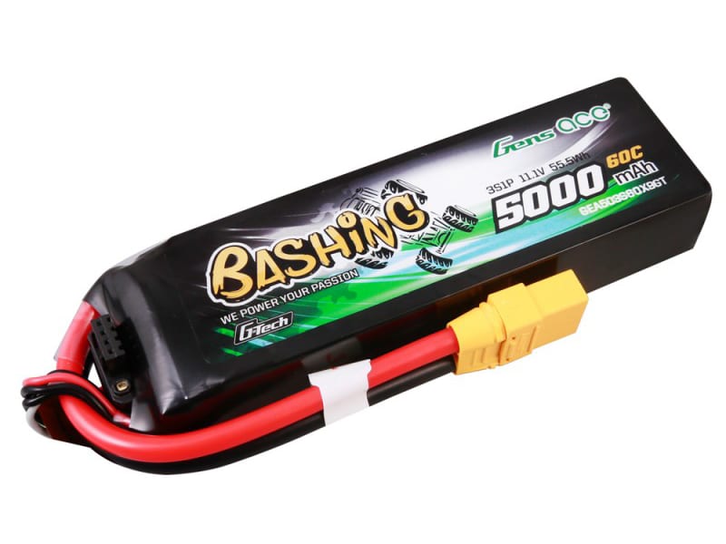 O-GTC3S5000-60X9 Gens Ace Li-Po Car G-Tech 3S 11.1V 5000mAh 60C Bashing with XT90 GTC3S5000-60X9 - Image 1