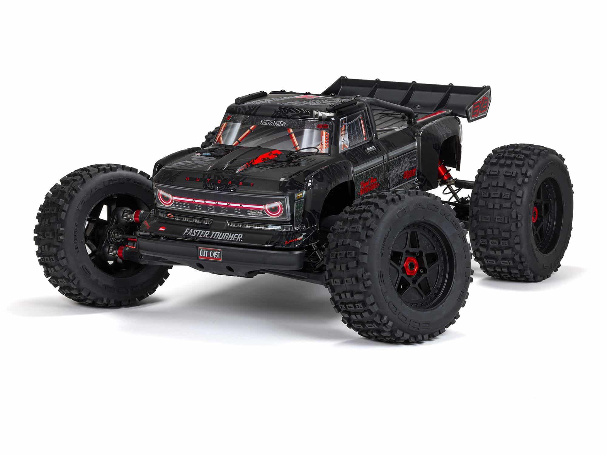 C-ARA5810V2T1 Arrma 1/5th Outcast 8S 4X4 Blx EXB Stunt Truck Black ARA5810V2T1 - Image 1