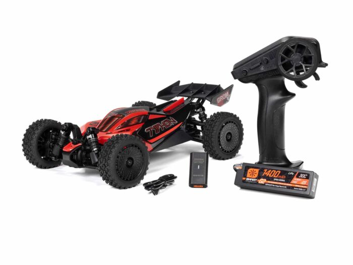 Arrma 1/18th Typhon GROM 223S BLX 4X4 with Batt/Charger Red ARA2306ST1 - Image 3