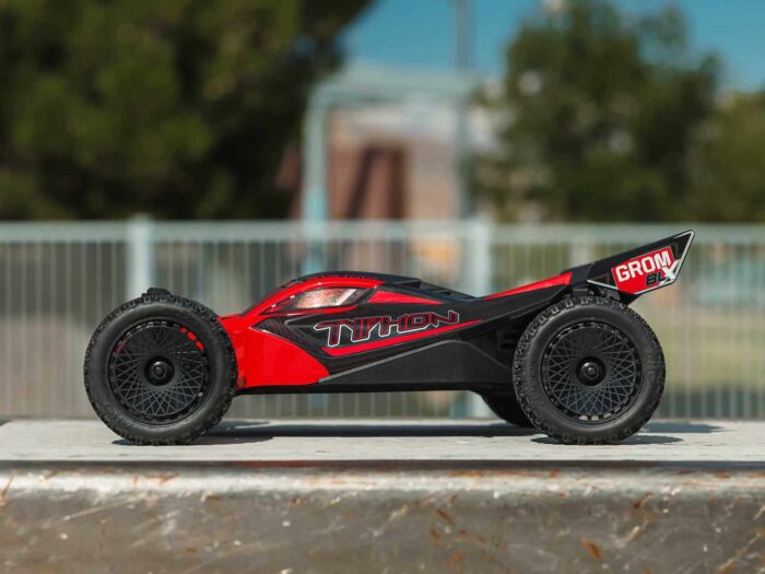 Arrma 1/18th Typhon GROM 223S BLX 4X4 with Batt/Charger Red ARA2306ST1 - Image 11
