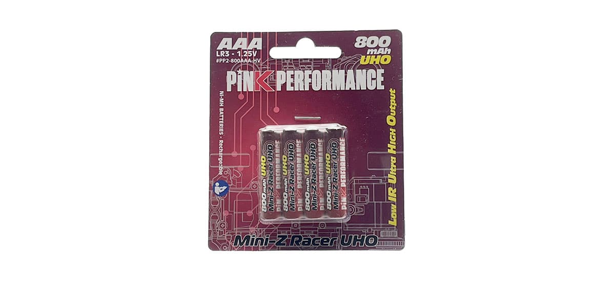 PP2-800AAA-HV Pink Performance Batteries R3 AAA Ni-Mh 800Mah (4pk) UHO PP2-800AAA-HV - Image 1
