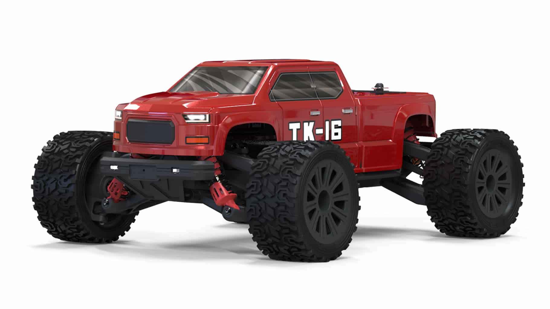pd303t_-1 PD Racing TK-16 Truck 1/16th RTR Red PD303T - Image 1