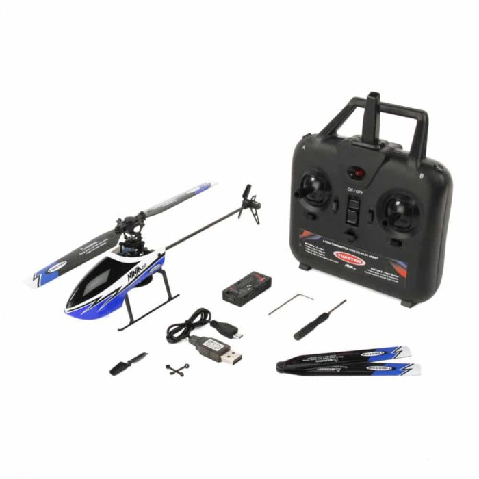 Twister Ninja 250 Flybarless Helicopter with 6-Axis & Altitude Hold Blue TWST1001B - Image 4