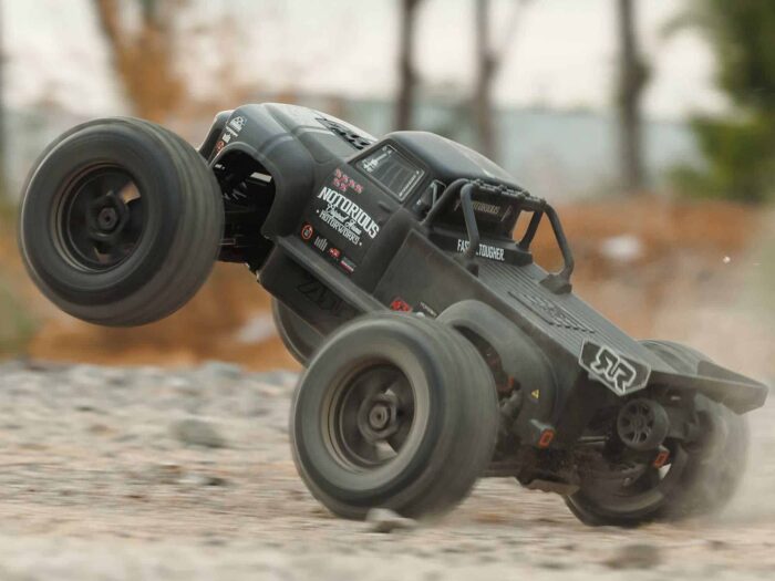 Arrma 1/8th Notorious 6S V6 4X4 BLX Stunt Truck RTR Black ARA8611V6T1 - Image 12