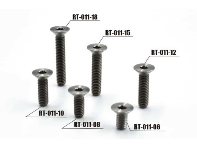 RT-011-05_3 Reve D SPM Titanium M3x5mm Flat Head Screw (4pcs) RT-011-05 - Image 1