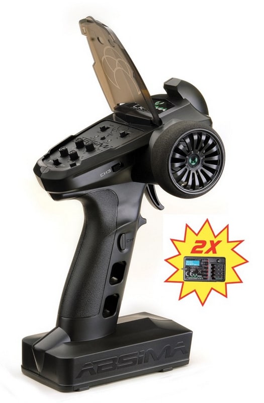 4-Channel-Radio-CR4S-2-4GHz-incl-2-Receiver-2000103_b_0 Absima 4-Channel Radio "CR4S-V2" 2.4GHz incl. 2 Receiver 2000103 - Image 1