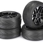 Absima 1/10th Wheel Set Onroad 6 Spoke Profile black (4 pcs)