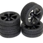 Absima Wheel Set Onroad 5 Spoke black 1/10th (4 pcs) 2510006