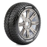 Louise RC B-Turbo 1/8 FR/RR Soft Hex 17mm Spoke Black Chrome L-T3104SBC