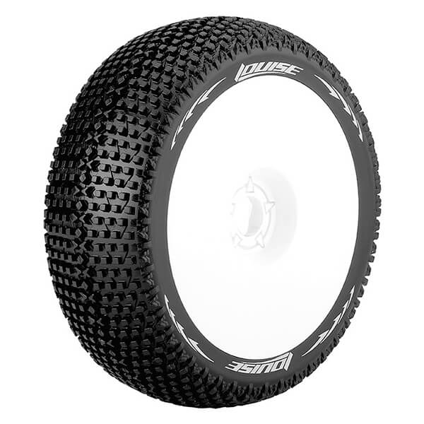 L-T3104SW Louise RC B-Turbo 1/8 FR/RR Soft Hex 17mm White L-T3104SW - Image 1
